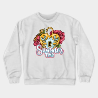 Love Summer Sunshine a Vintage Sunglasses Beach Vacations Crewneck Sweatshirt